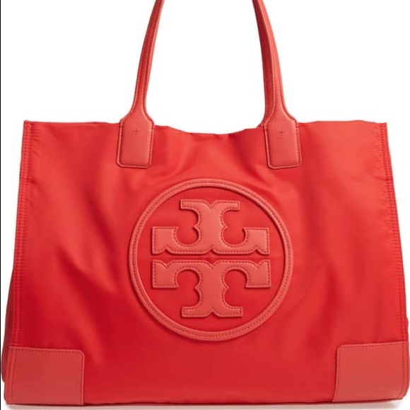 Tory Burch Handbags - Tory Burch Ella Nylon Tote Orange LARGE